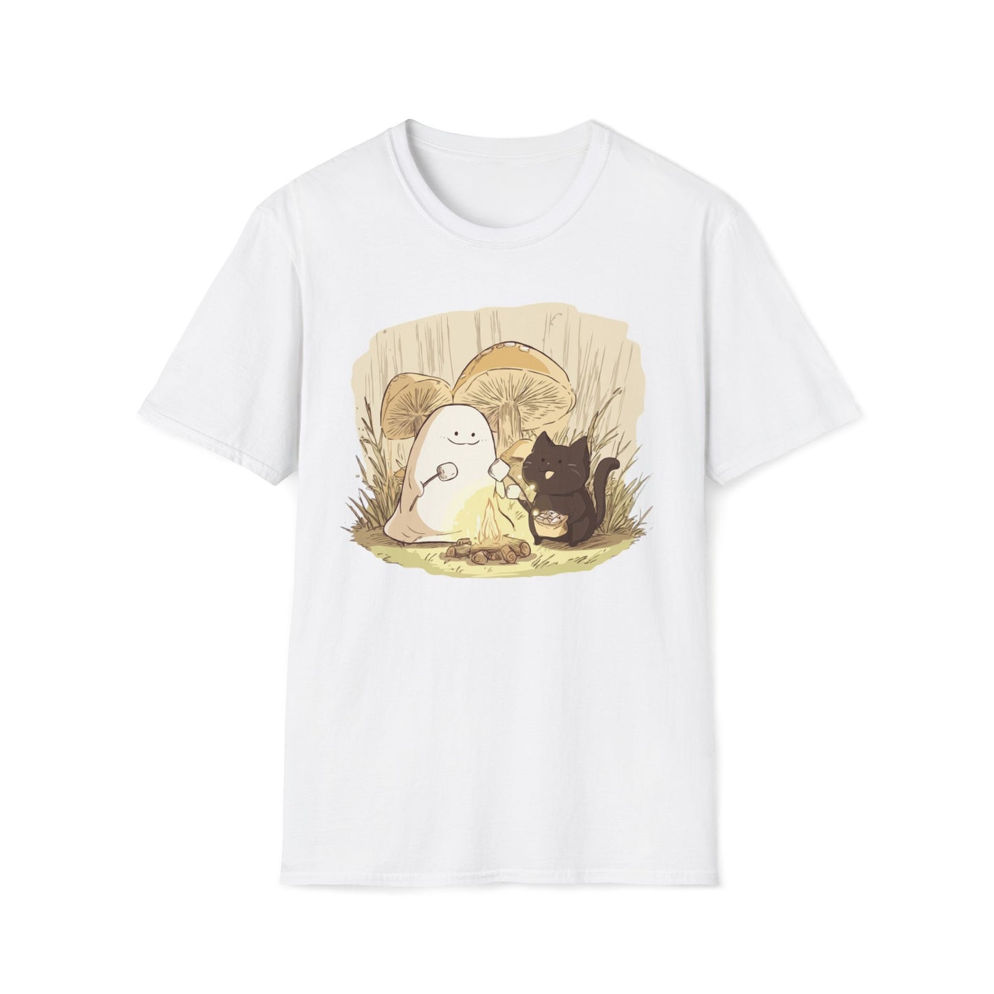 Ghost & Cat Campfire T-Shirt