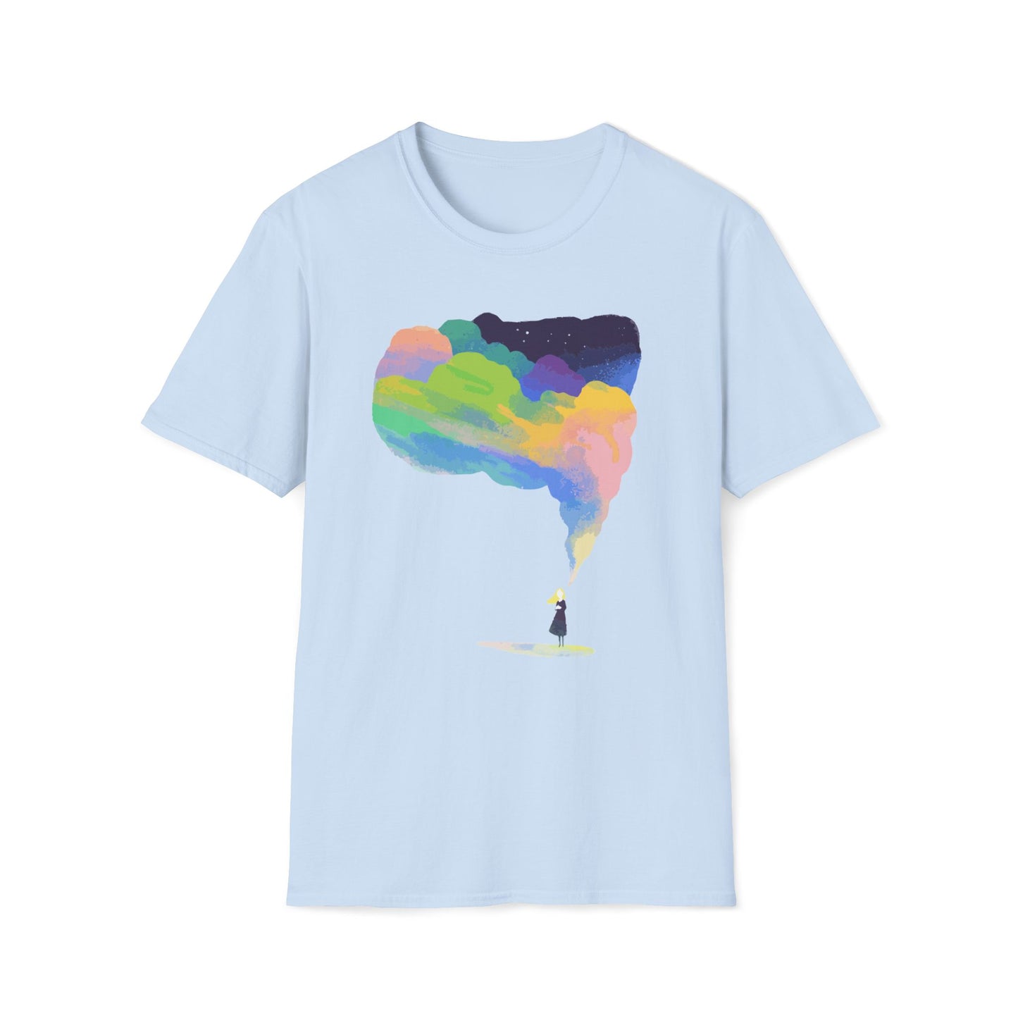 Dreamy Rainbow Smoke Aesthetic T-Shirt