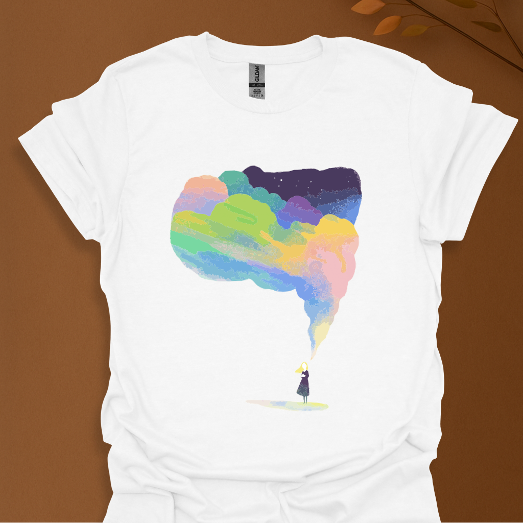 Dreamy Rainbow Smoke Aesthetic T-Shirt