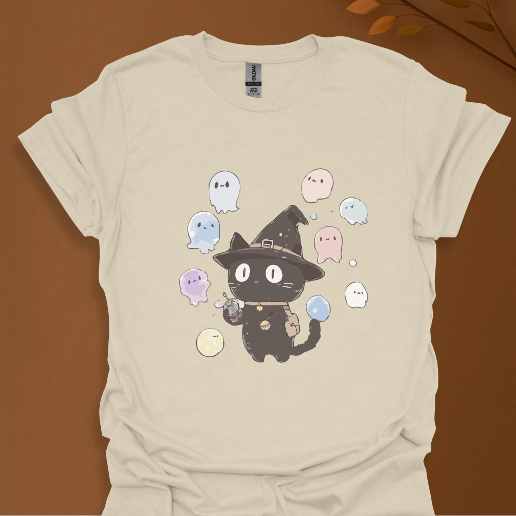Witchy Ghost Cat T-Shirt