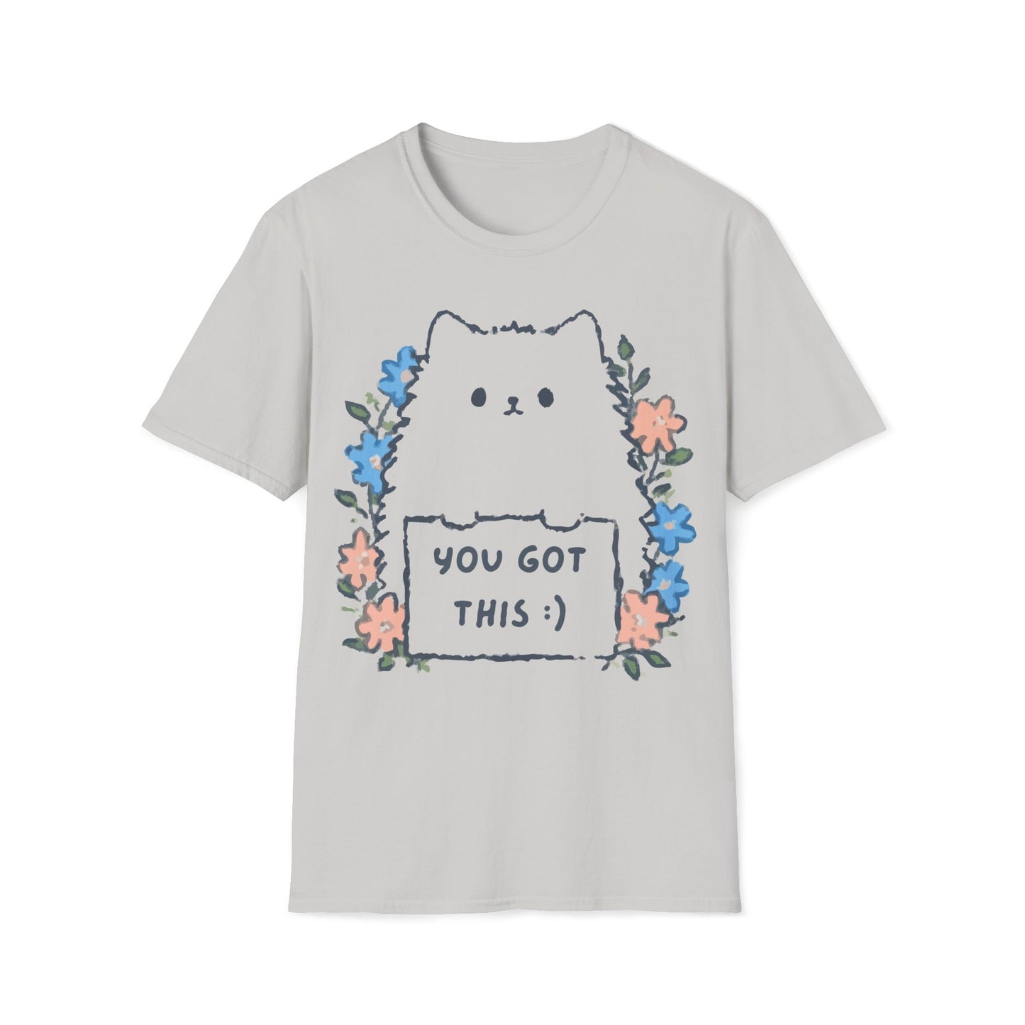 You Got This – Cute Floral Cat T-Shirt