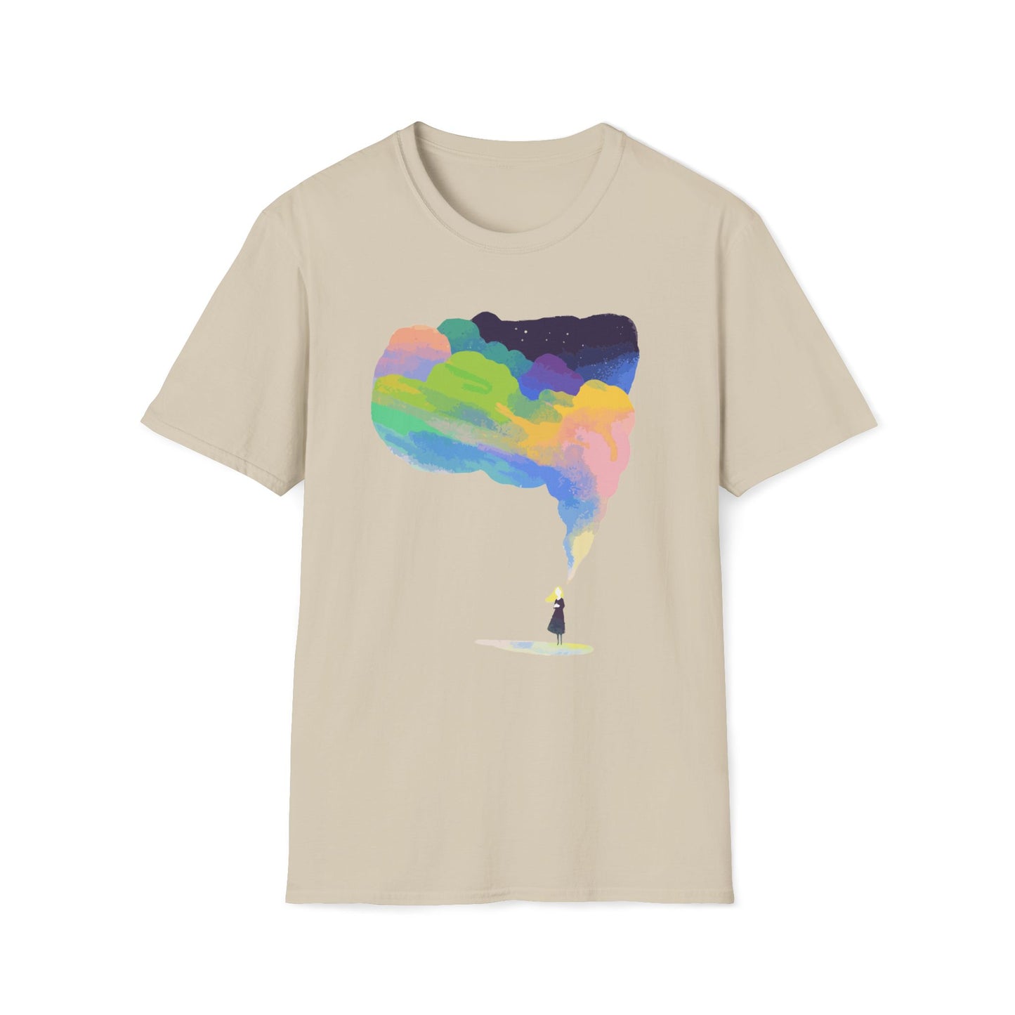 Dreamy Rainbow Smoke Aesthetic T-Shirt