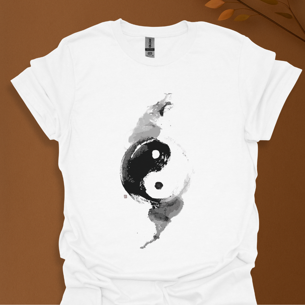 Minimalist Yin Yang Ink Art T-Shirt