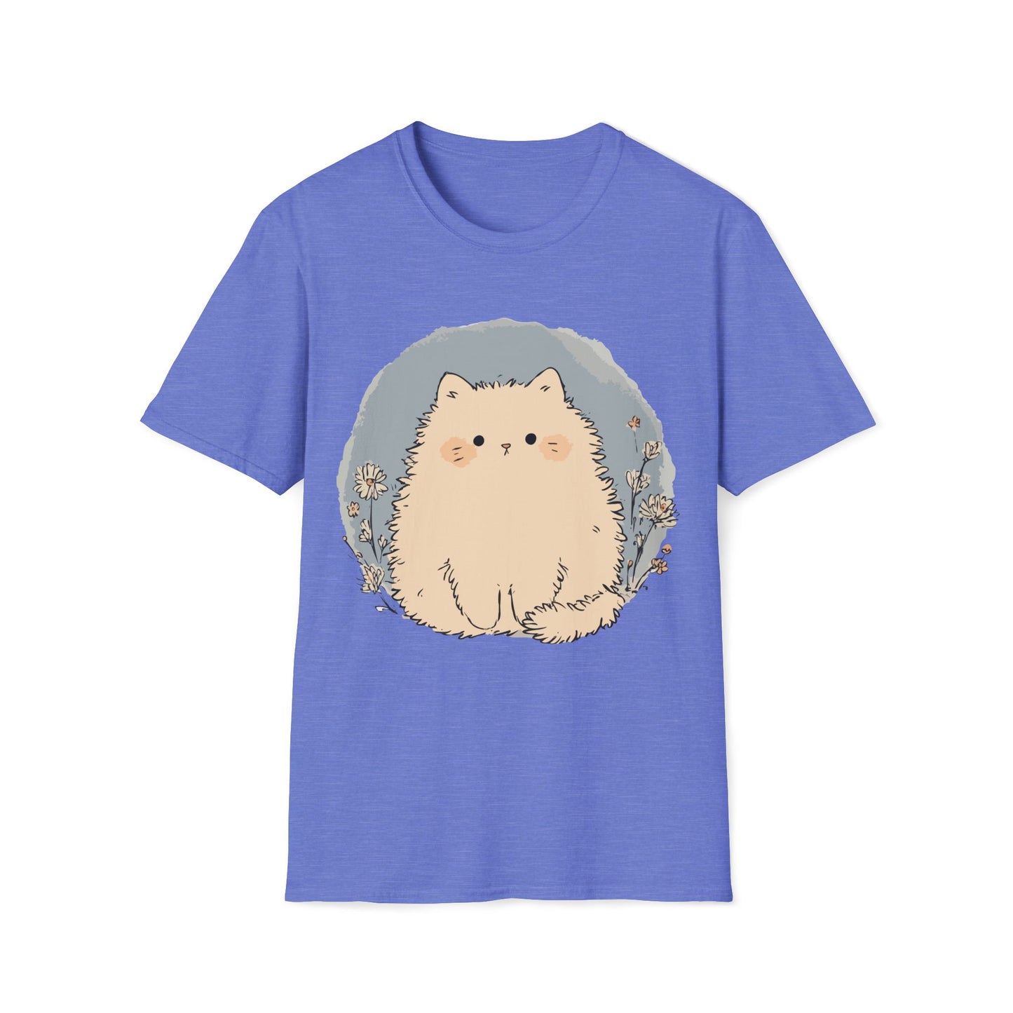 Soft Bloom Kitty – Gentle Floral Aesthetic Cat Tee