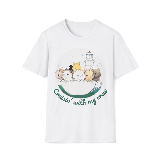 Cruisin’ with My Crew – Cute Animal Teacup T-Shirt