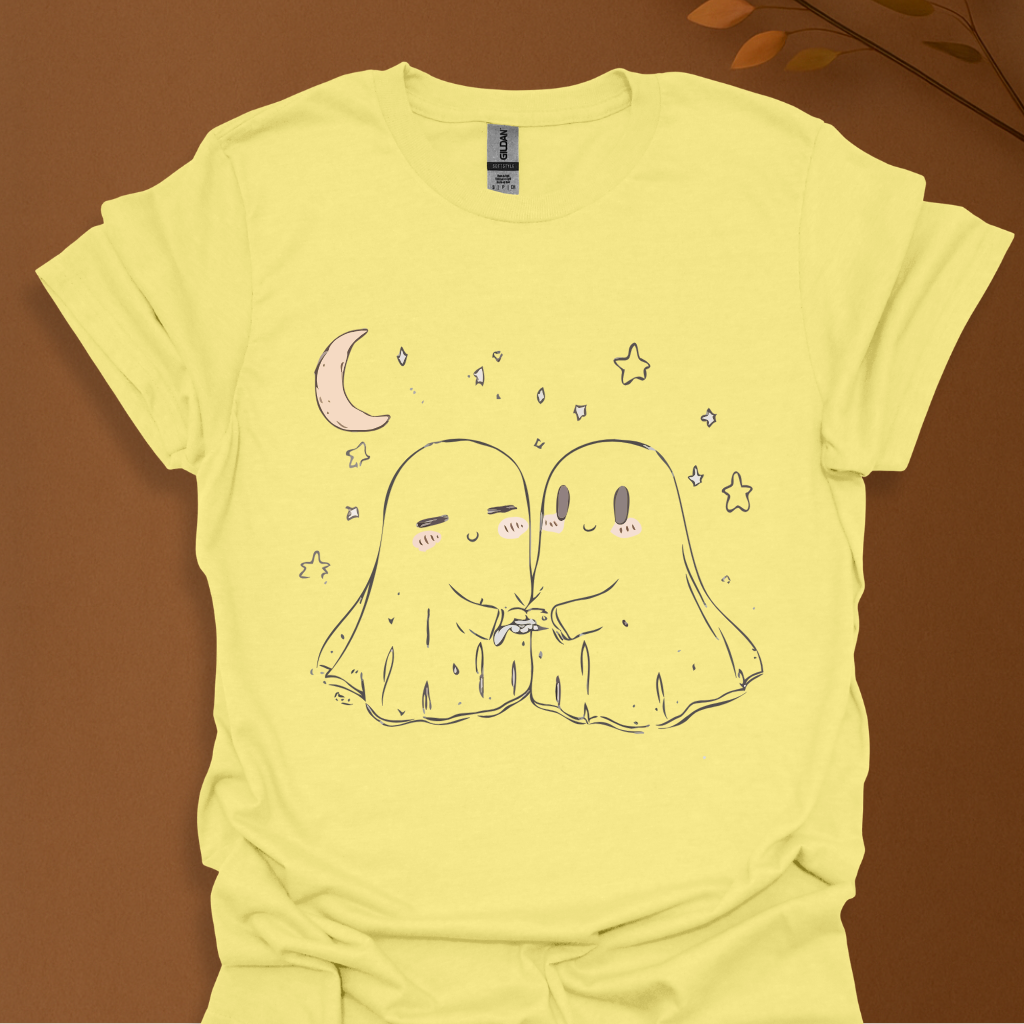 Ghostly Love – Cute Couple Spirit T-Shirt