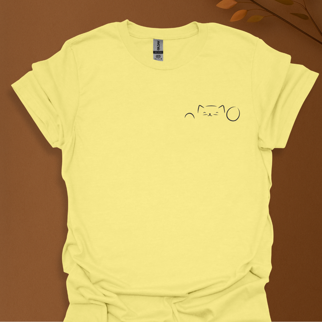 Peekaboo Cat Minimalist T-Shirt