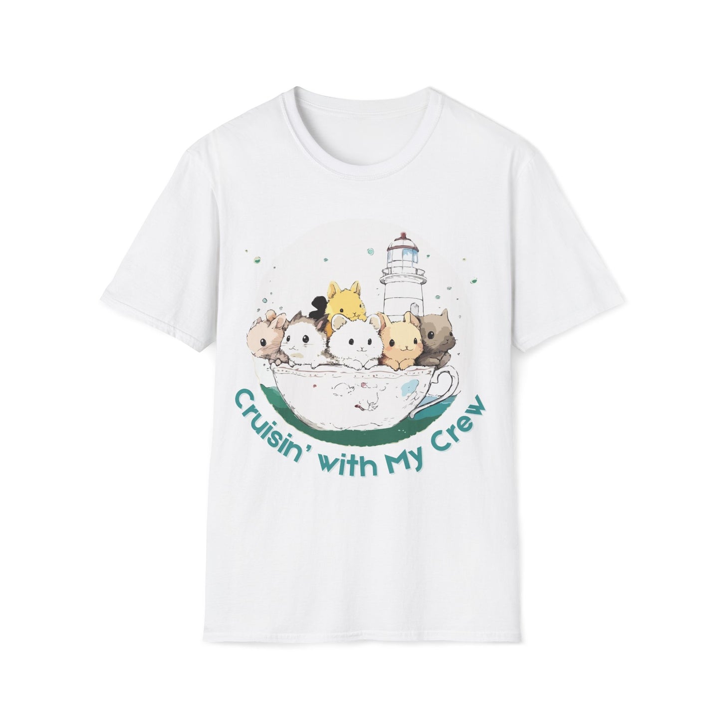 Cruisin’ with My Crew – Cute Animal Teacup T-Shirt