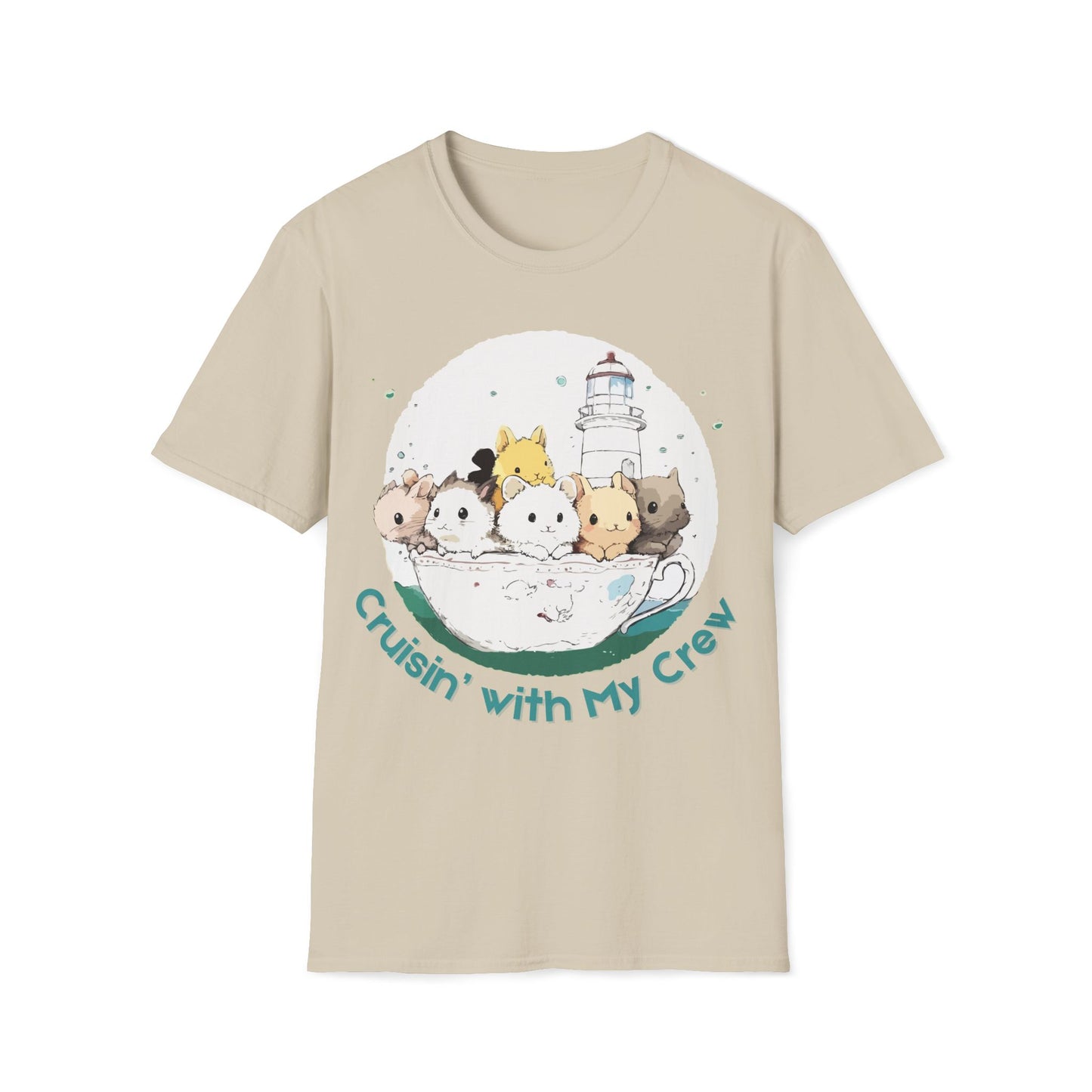 Cruisin’ with My Crew – Cute Animal Teacup T-Shirt