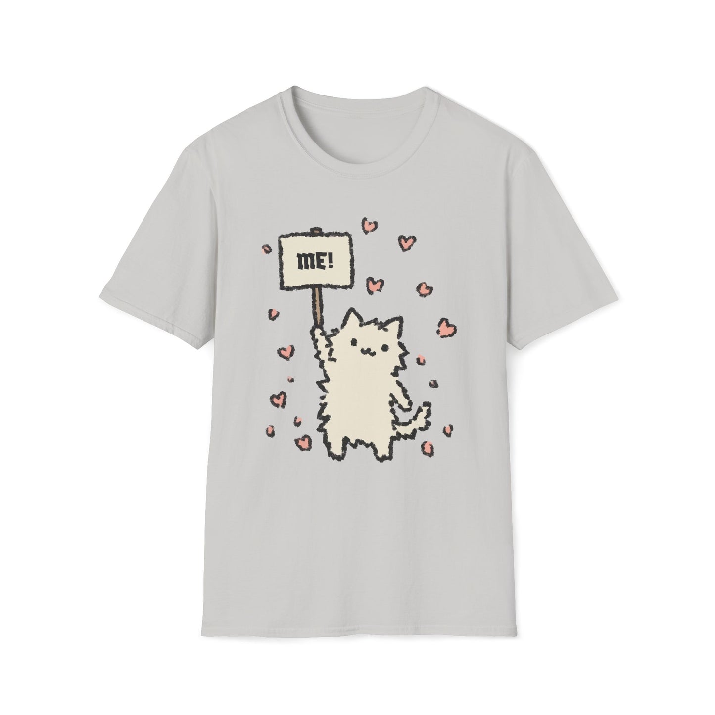 Pick Me! – Adorable Sign-Holding Cat T-Shirt