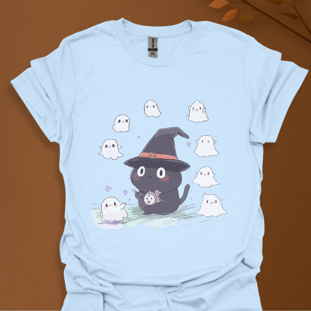 Witchy Cat & Ghost Pals T-Shirt