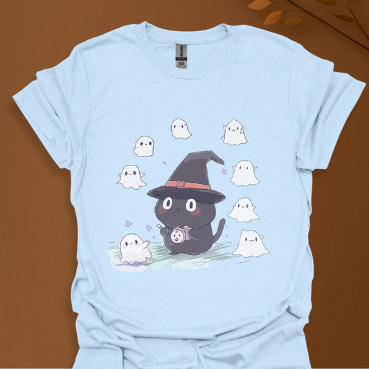 Witchy Cat & Ghost Pals T-Shirt