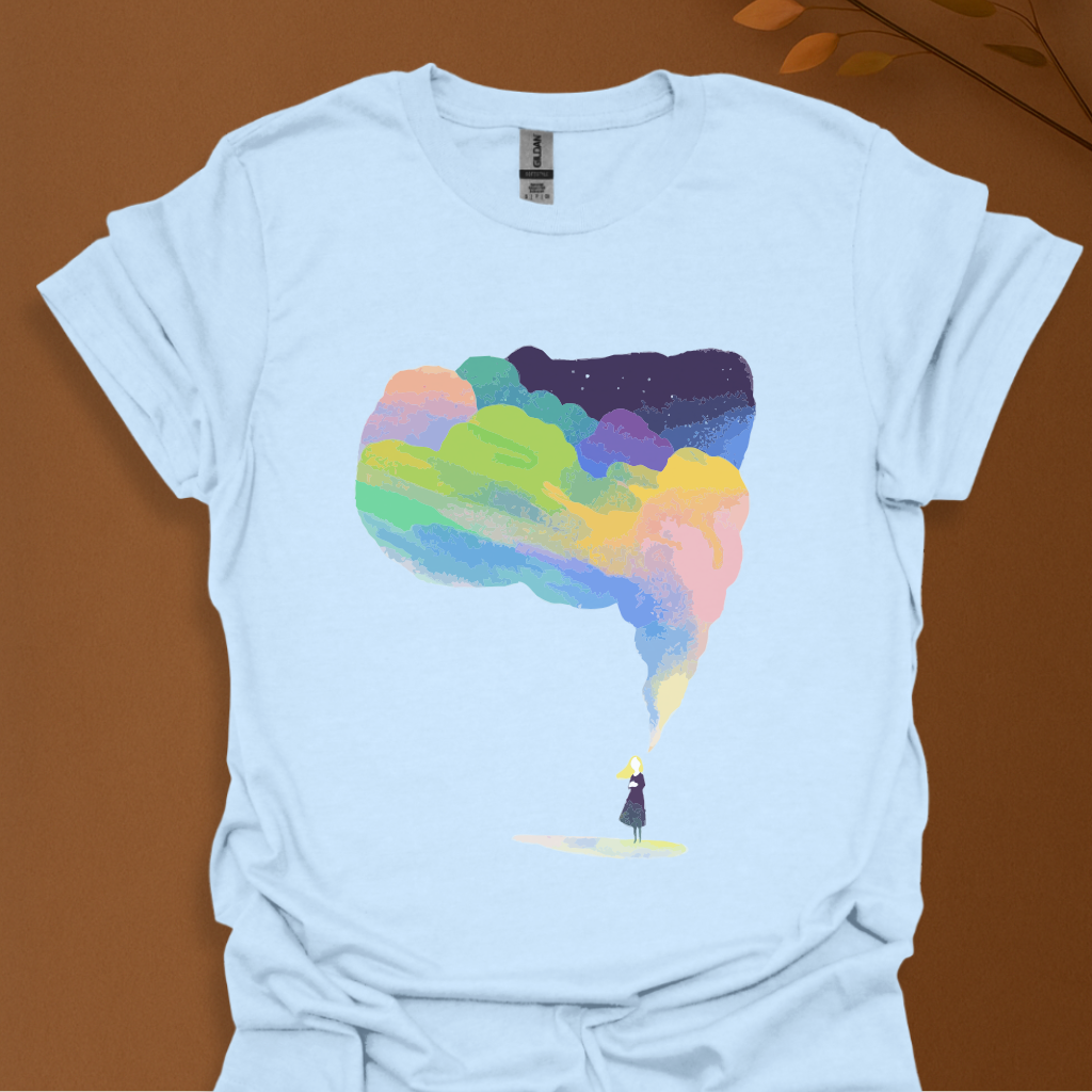 Dreamy Rainbow Smoke Aesthetic T-Shirt