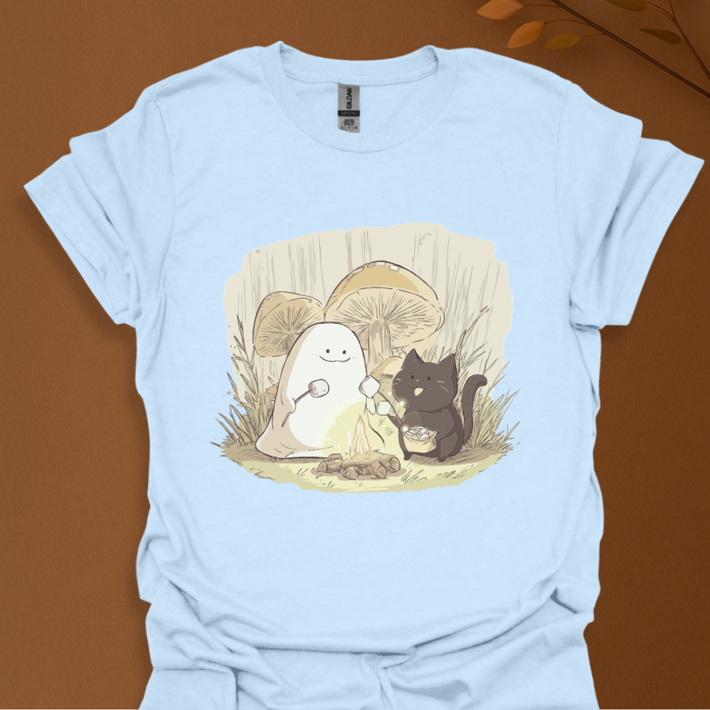 Ghost & Cat Campfire T-Shirt