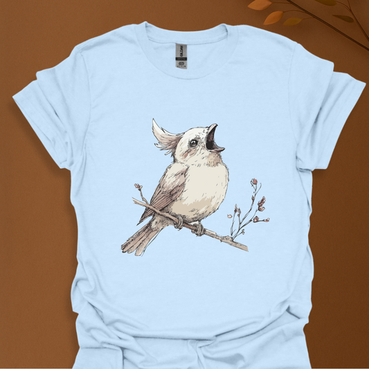 Just Out Here Yelling – Cute Emotional Bird T-Shirt