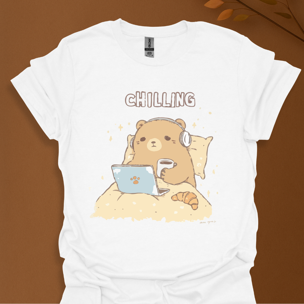 Chilling Bear Cozy Vibes T-Shirt
