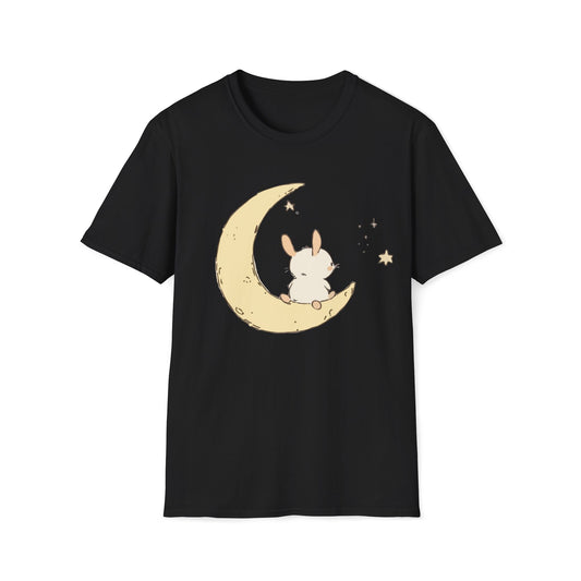 Bunny on the Moon – Dreamy Minimalist T-Shirt