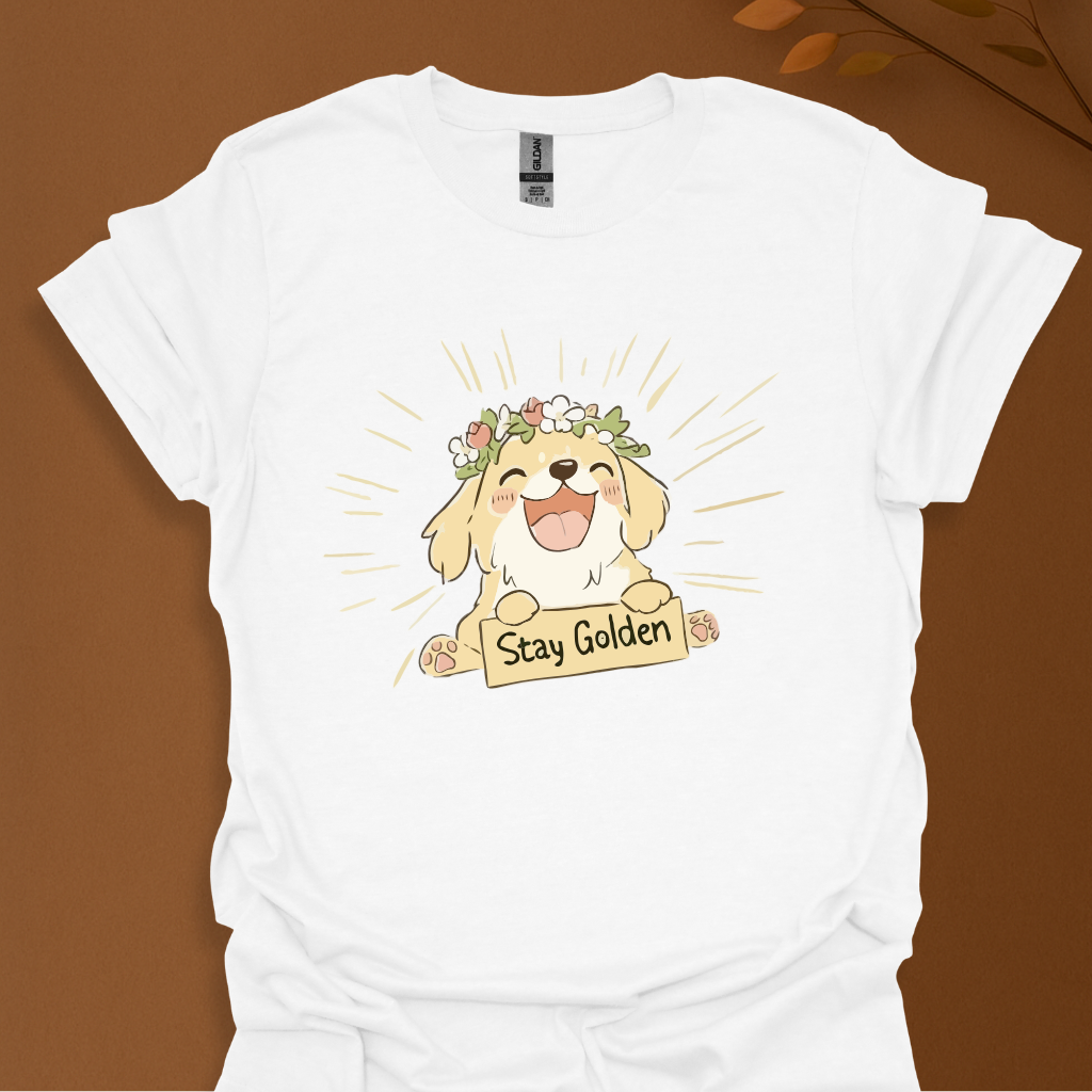 Stay Golden Smiling Dog T-Shirt