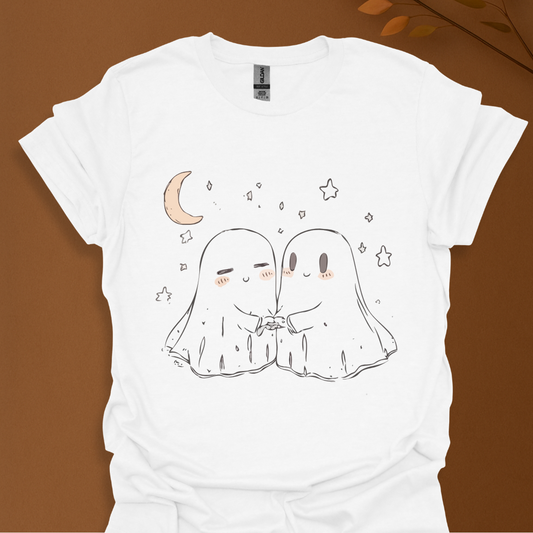 Ghostly Love – Cute Couple Spirit T-Shirt