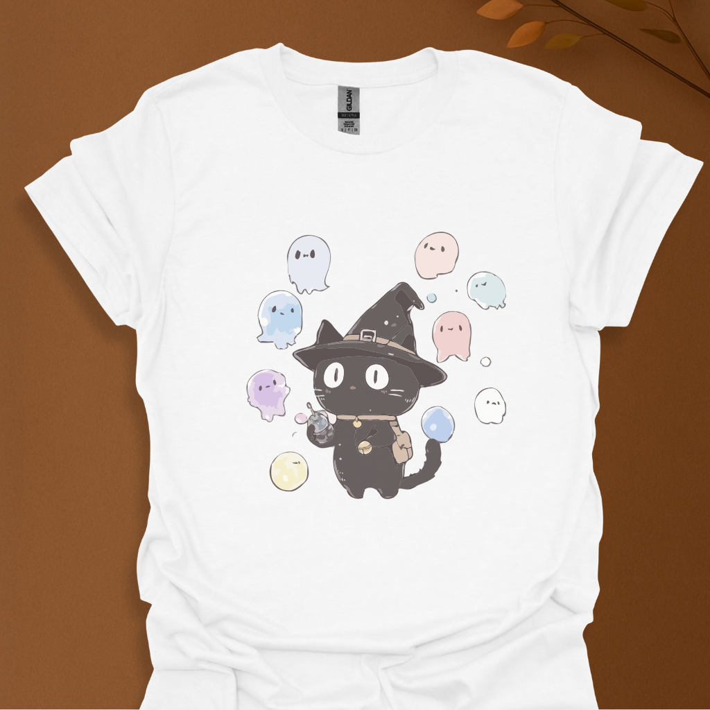 Witchy Ghost Cat T-Shirt
