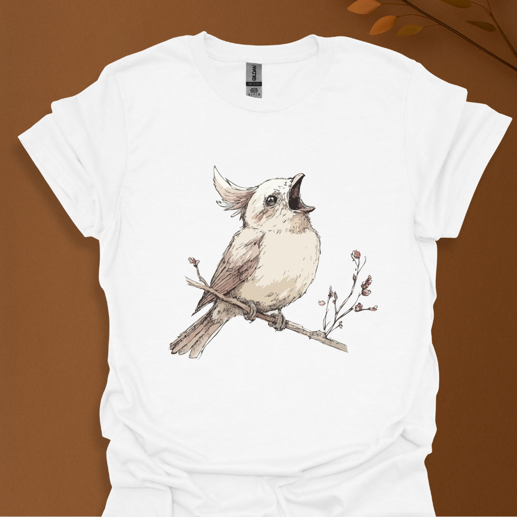 Just Out Here Yelling – Cute Emotional Bird T-Shirt