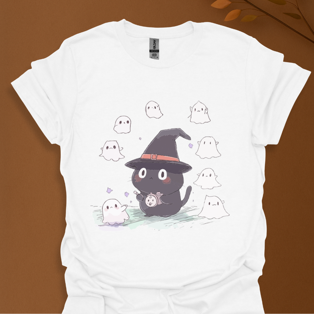 Witchy Cat & Ghost Pals T-Shirt