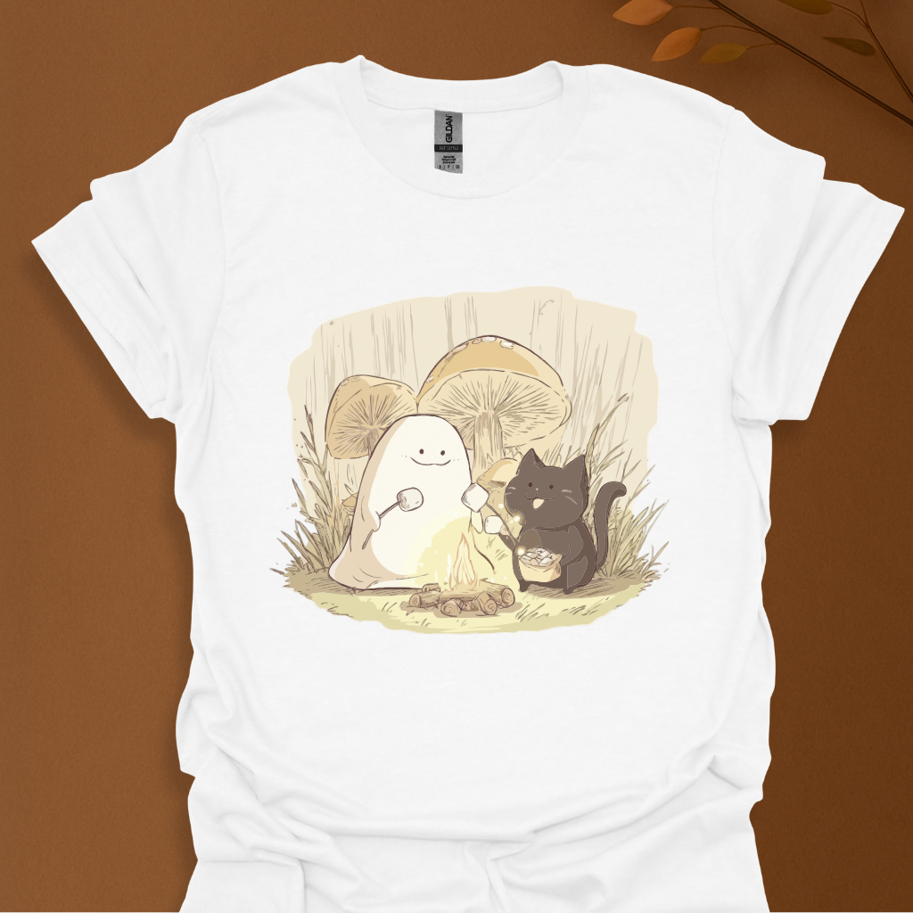 Ghost & Cat Campfire T-Shirt