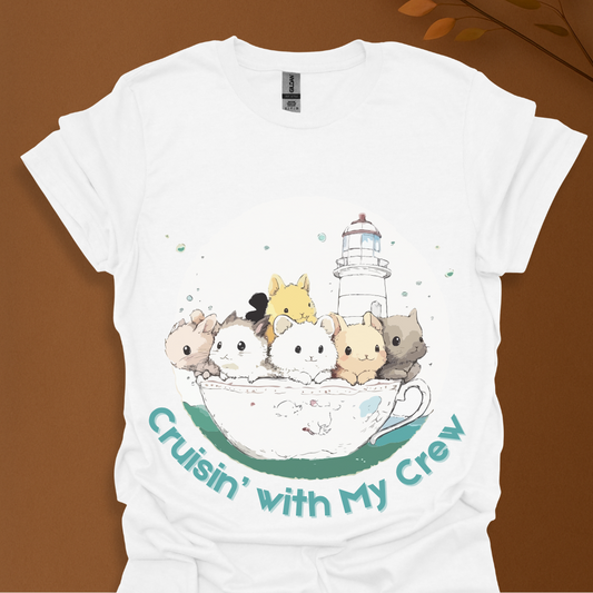 Cruisin’ with My Crew – Cute Animal Teacup T-Shirt