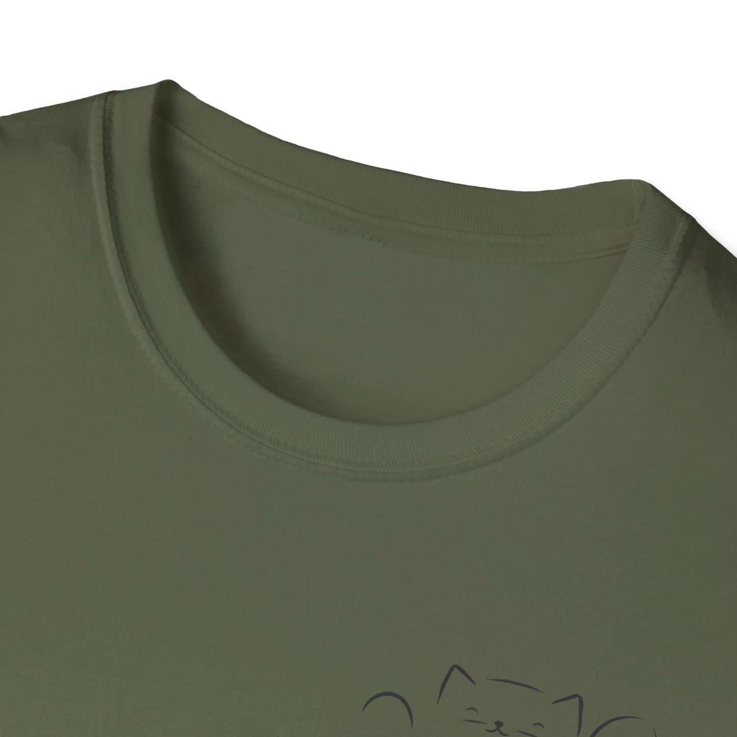 Peekaboo Cat Minimalist T-Shirt