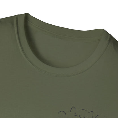 Peekaboo Cat Minimalist T-Shirt