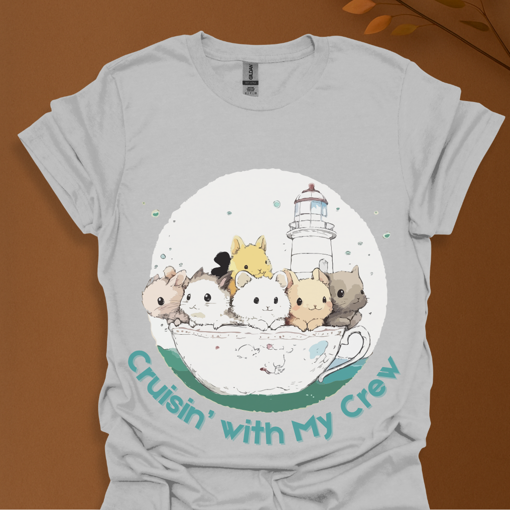 Cruisin’ with My Crew – Cute Animal Teacup T-Shirt