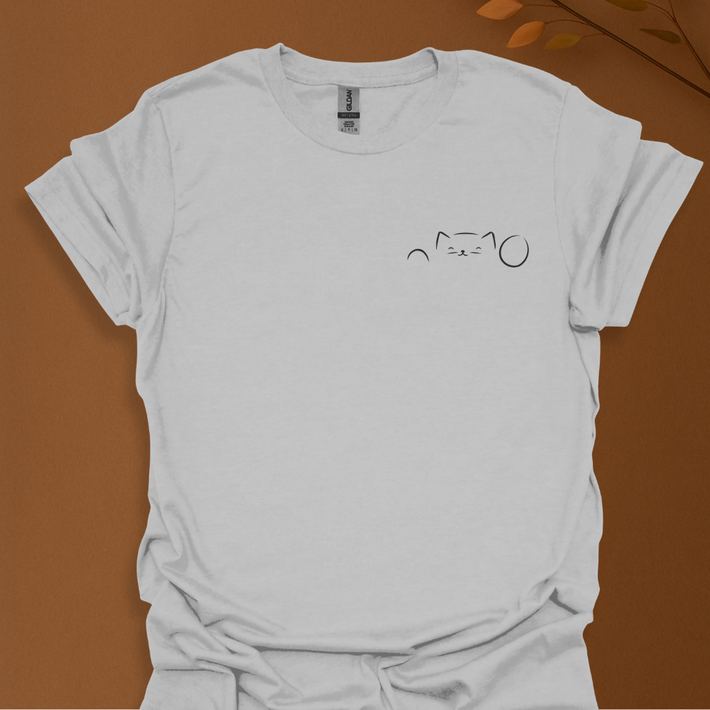 Peekaboo Cat Minimalist T-Shirt