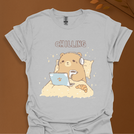 Chilling Bear Cozy Vibes T-Shirt