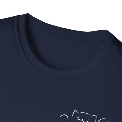 Peekaboo Cat Minimalist T-Shirt