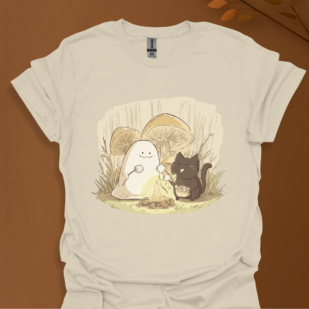 Ghost & Cat Campfire T-Shirt