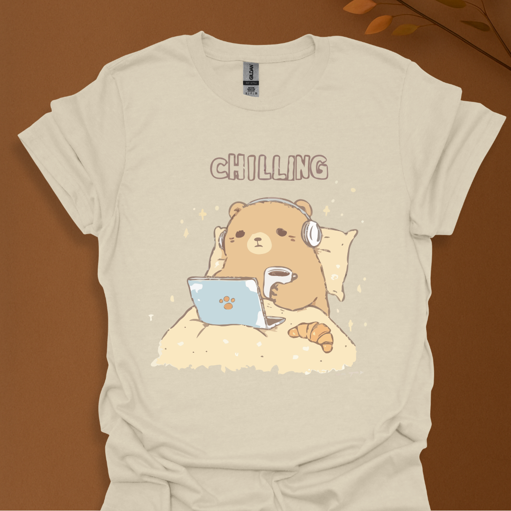 Chilling Bear Cozy Vibes T-Shirt