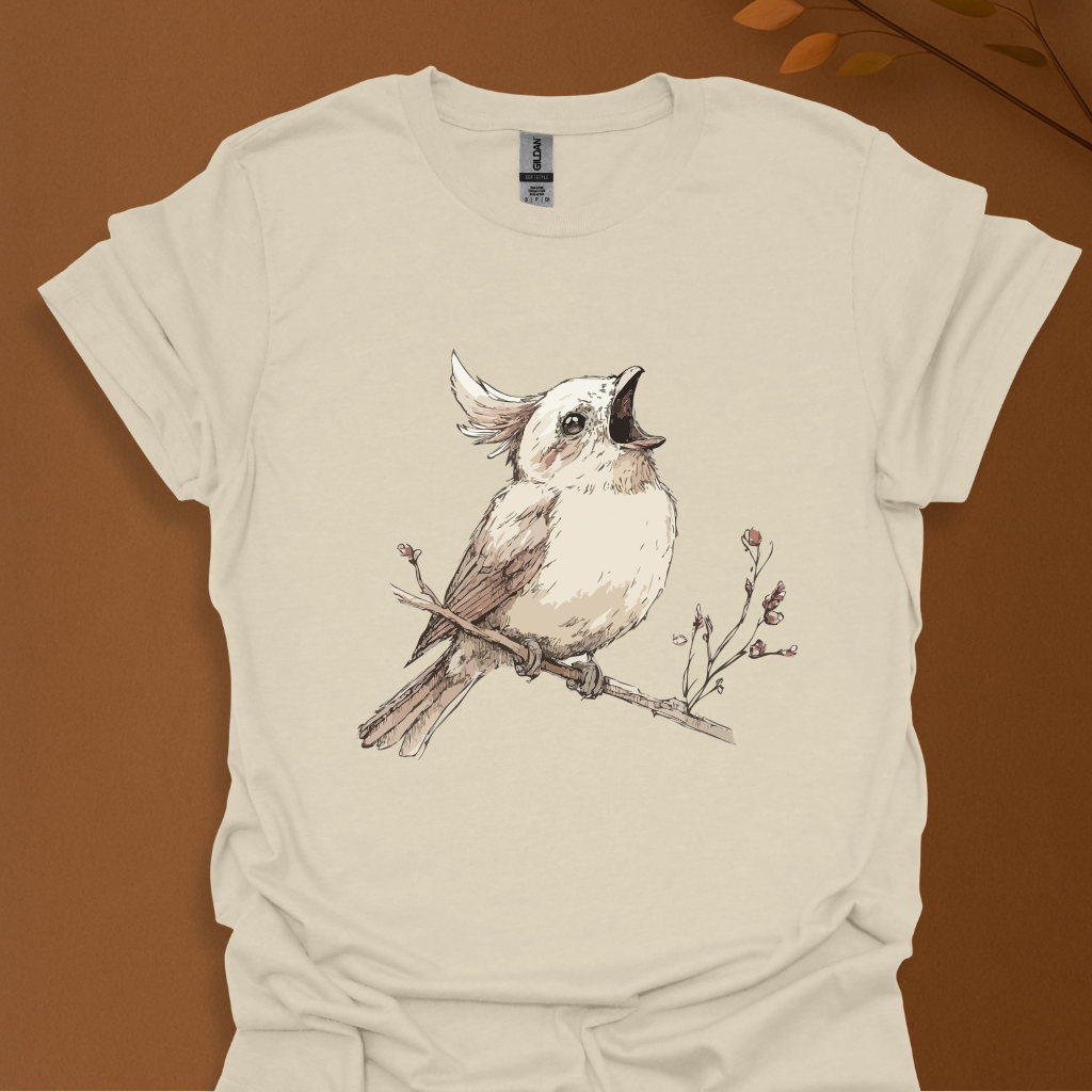 Just Out Here Yelling – Cute Emotional Bird T-Shirt