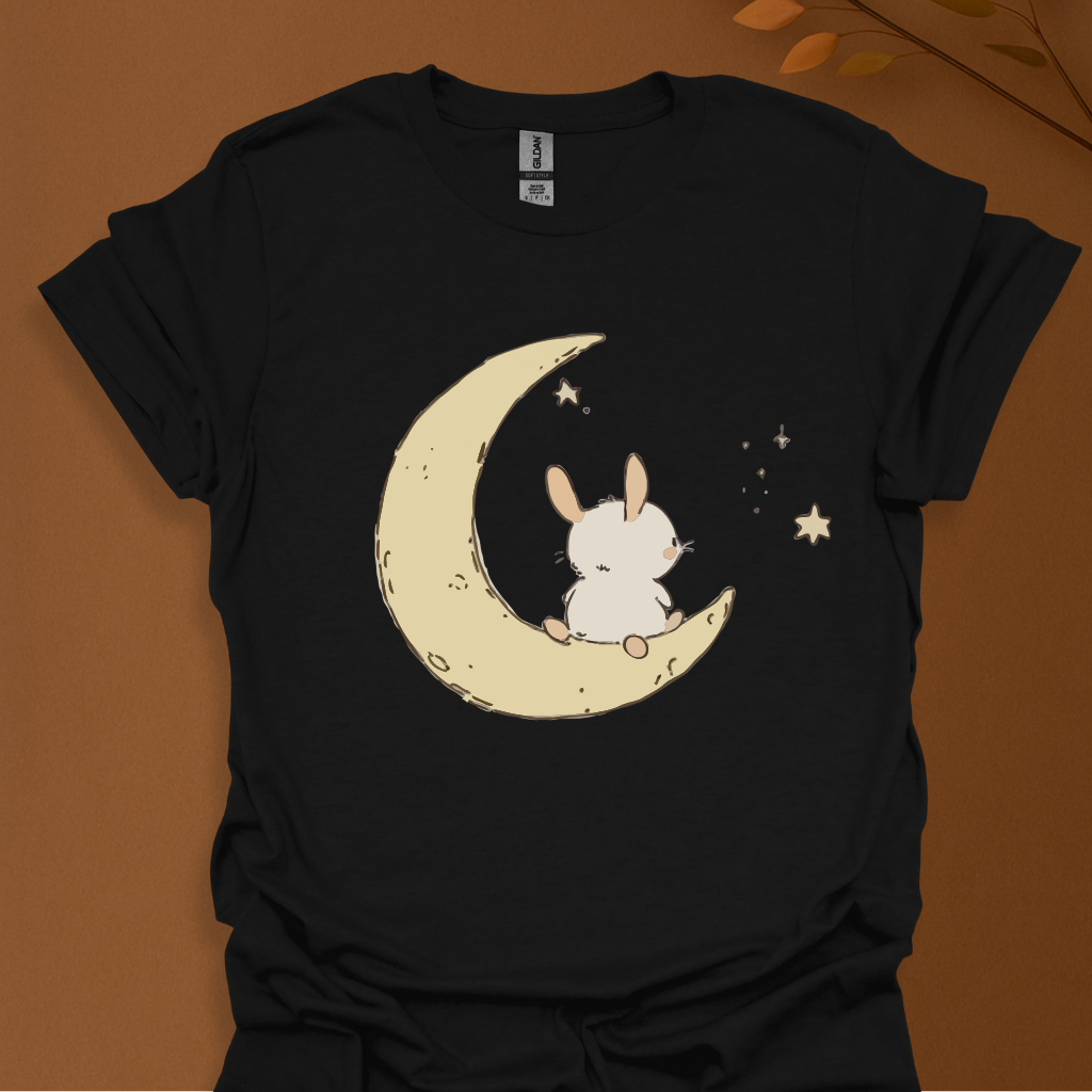 Bunny on the Moon – Dreamy Minimalist T-Shirt