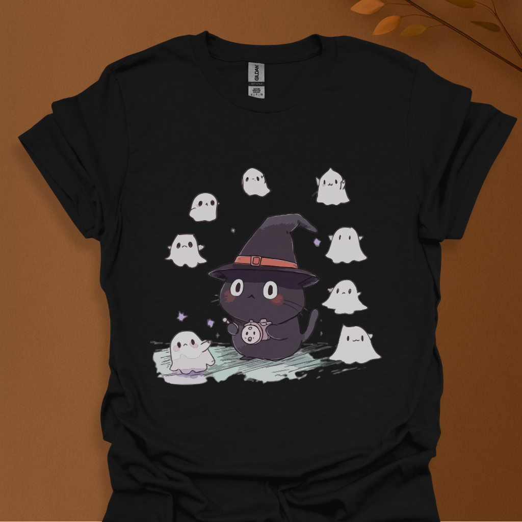 Witchy Cat & Ghost Pals T-Shirt