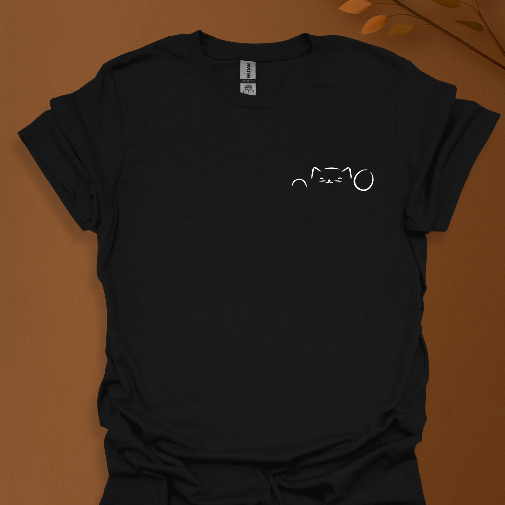Peekaboo Cat Minimalist T-Shirt