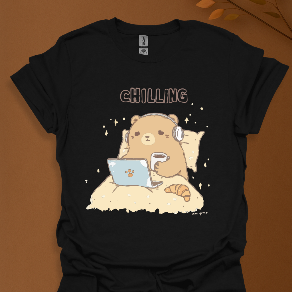 Chilling Bear Cozy Vibes T-Shirt