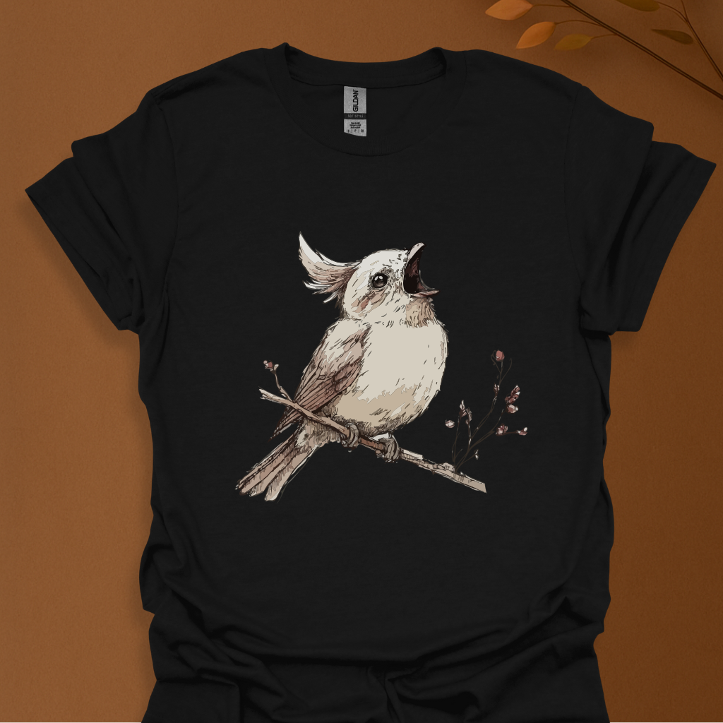 Just Out Here Yelling – Cute Emotional Bird T-Shirt
