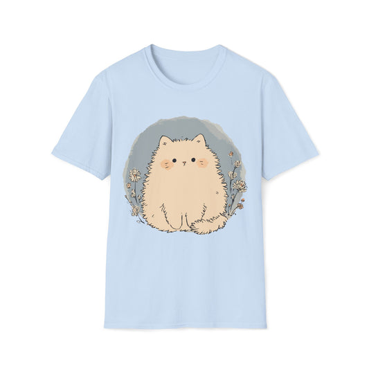 Soft Bloom Kitty – Gentle Floral Aesthetic Cat Tee