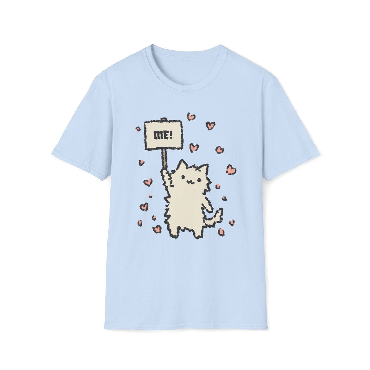 Pick Me! – Adorable Sign-Holding Cat T-Shirt