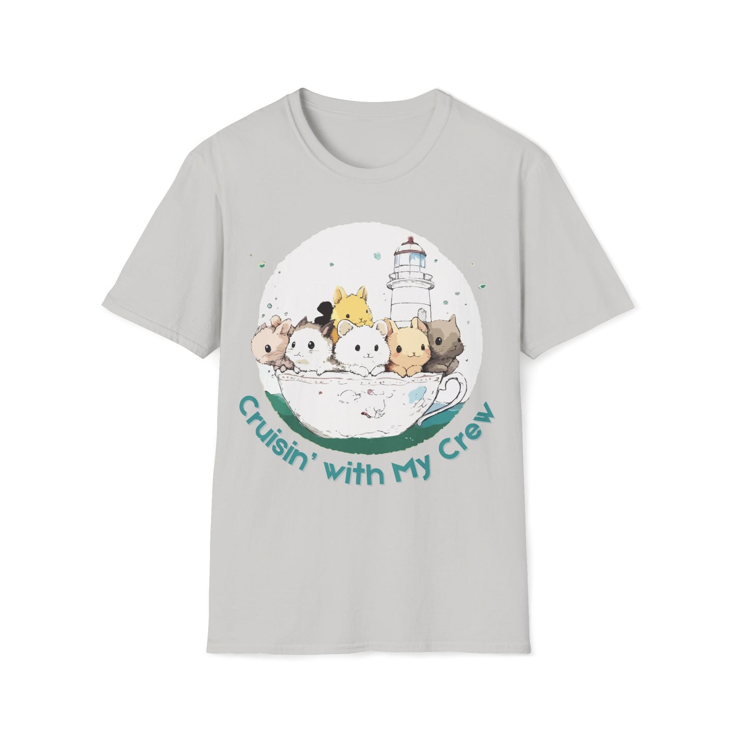 Cruisin’ with My Crew – Cute Animal Teacup T-Shirt