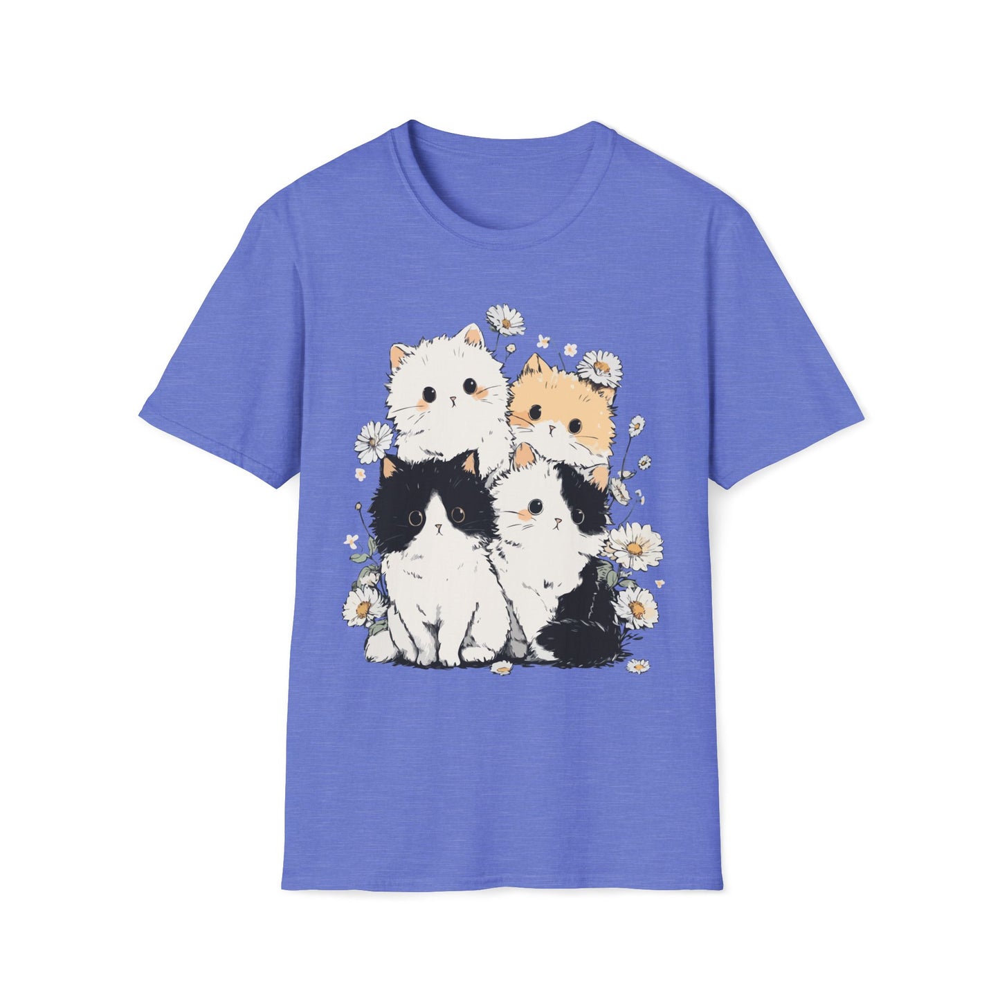 Daisy Friends – Cute Cat Group Floral Tee