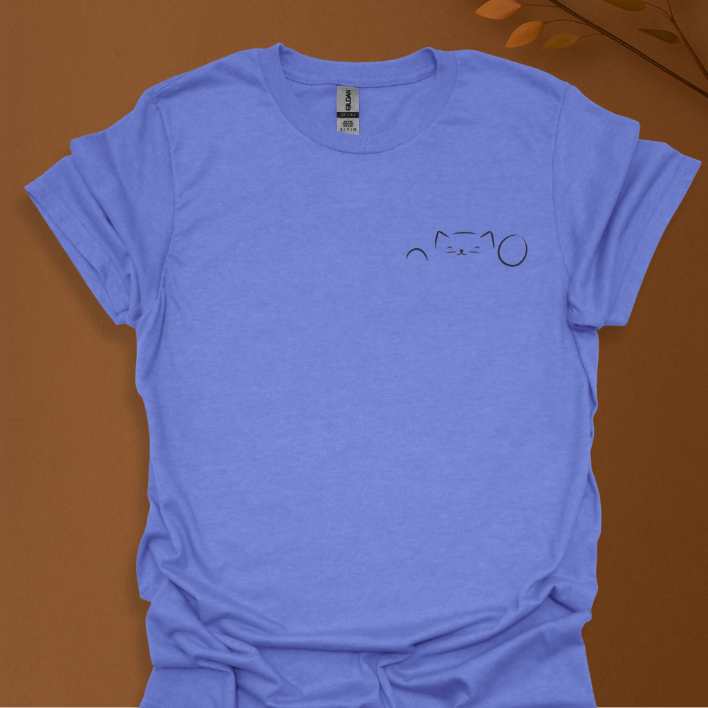 Peekaboo Cat Minimalist T-Shirt