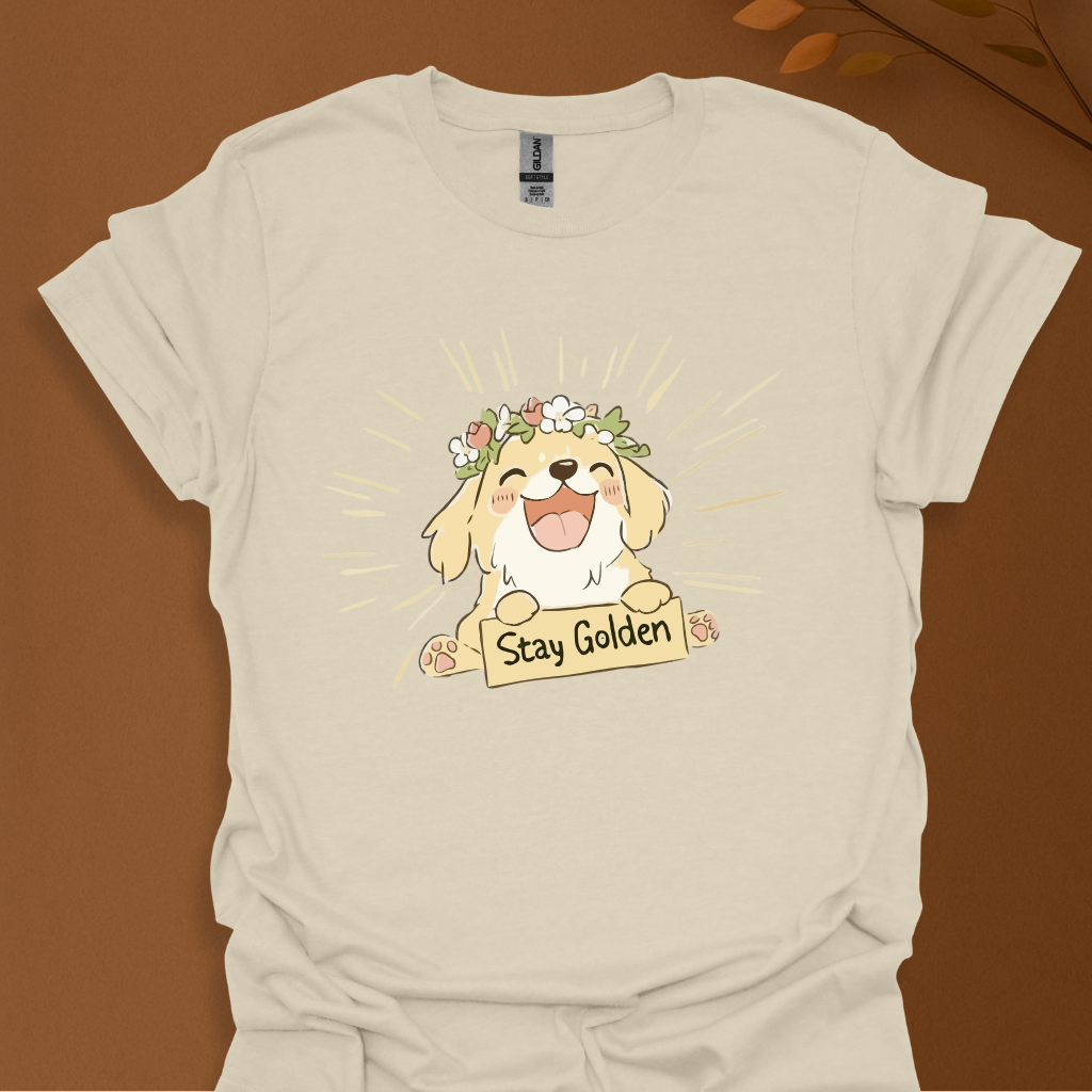 Stay Golden Smiling Dog T-Shirt