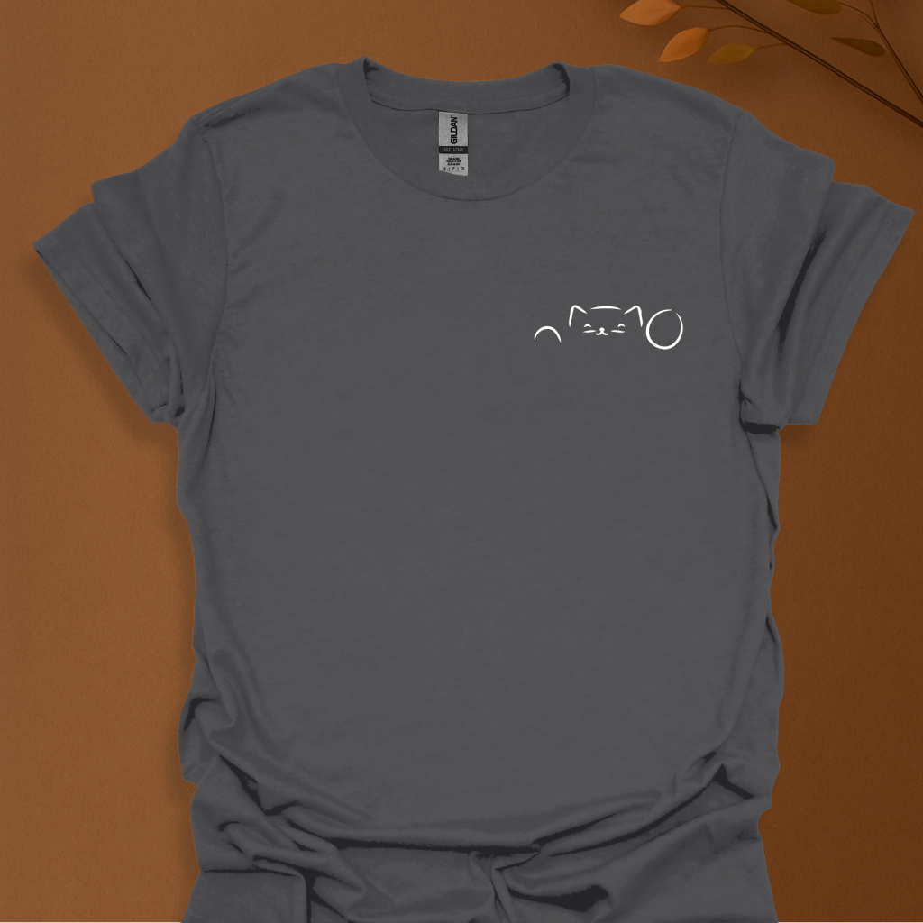 Peekaboo Cat Minimalist T-Shirt