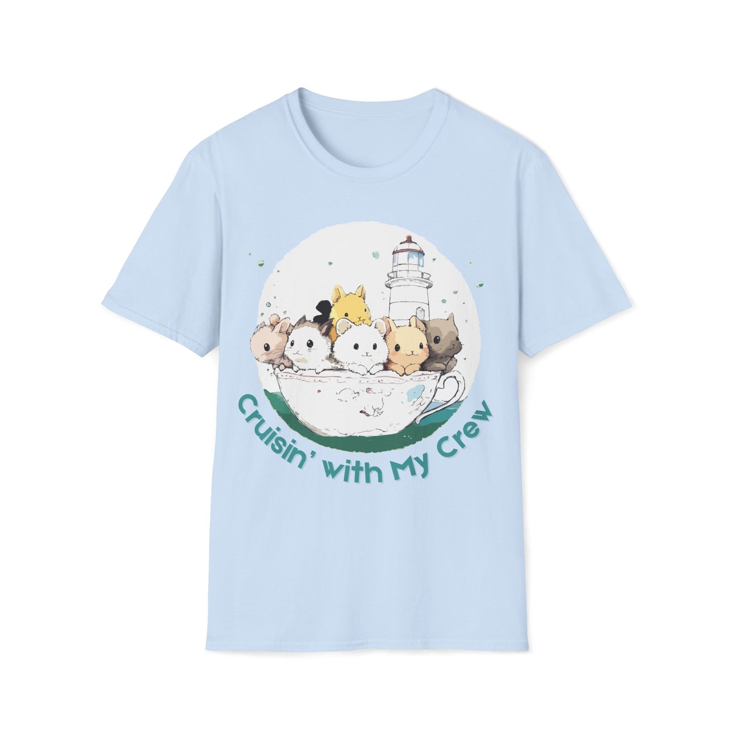 Cruisin’ with My Crew – Cute Animal Teacup T-Shirt